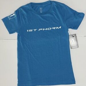 1st Phorm T-Shirt Women sz XS Blue Short‎ Sleeve Athletic Gym NWT